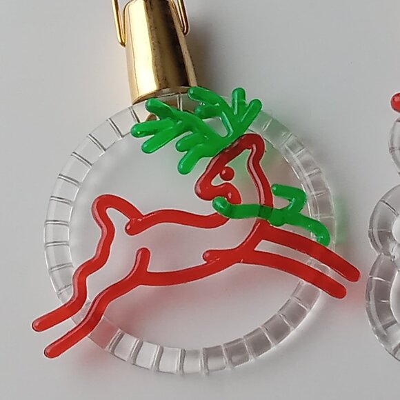 Vintage Reindeer & Snowman Holiday Dazzle Mini Light Cover Ornaments - Picture 7 of 8